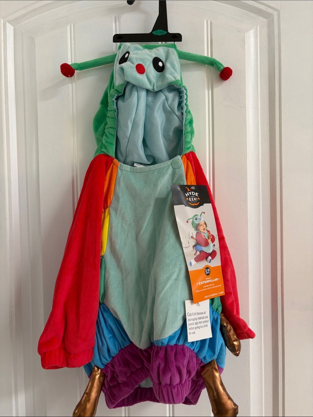 Hyde & Seek Kids' Colorful Caterpillar Costume - Green Multicolor